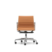 4055737326318 Aluminium Vitra Кресло офисное кожаное коньячного цвета