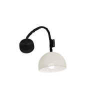 настенное бра с полусферическим абажуром на гибкой регулируемой стойке