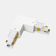 трехфазный левый L-образный соединитель dali 1-10V белого цвета для трековой системы Eutrac