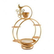 Extravaganza - round pastry holder & coffee cup - gold чашка, Villari