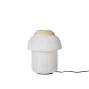 PAP30DSYT Papier Made By Hand Настольная лампа из папье-маше с двойным абажуром жёлтого цвета