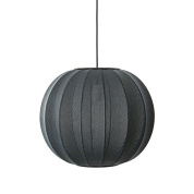 KW45 BL Knit-Wit Made By Hand Потолочный светильник Ø45 с чёрным тканевым абажуром