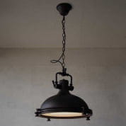 Industrial Style, Restaurant, Vintage, Black Metal Pendant Light, Suspended подвесной светильник Wood Mosaic Ltd