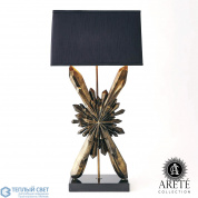 Facet Starburst Lamp-Bronze w/Black Shade Global Views настольная лампа