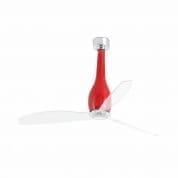 32005WP Faro ETERFAN Shiny red/transparent ceiling fan with DC motor SMART люстра-вентилятор блестящий красный