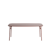 M0743324 La Petite Friture WEEK-END Прямоугольный стол садовый металлический бордовый