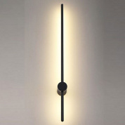 бра с вытянутой вертикальной подсветкой черный