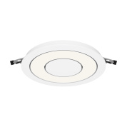встраиваемый потолочный светильник белого цвета с круглой рамкой