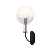 настенный светильник с шарообразным плафоном черного цвета