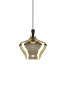 подвесной светильник с золотистым стеклянным плафоном