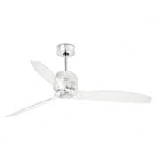 33394D DECO FAN Ø1280 MM CHROME 3 TRANSPARENT BLADES люстра с вентилятором Faro barcelona