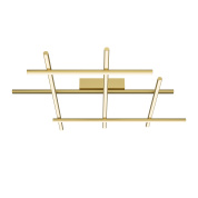 потолочный светильник с пересекающимися планками в золотом цвете