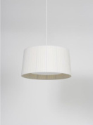 подвесной светильник с гладким белым абажуром цилиндрической формы