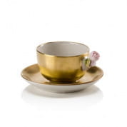 Marie-antoinette pink & gold tea cup & saucer чашка, Villari