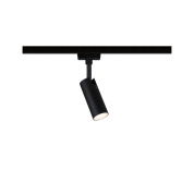 трековый светильник черного цвета матовый цилиндрической формы для однофазного шинопровода