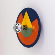 одноламповый настенный светильник с декоративным многоцветным диском