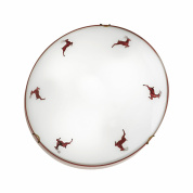 потолочный светильник круглый с латунным декором