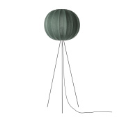 KW60 TG FHI Knit-Wit Made By Hand Напольная лампа высокая Ø60 с зелёным тканевым плафоном