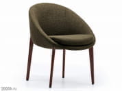 Lido Мягкий тканевый стул с подлокотниками Minotti