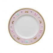 Butterfly pastel pink dessert plate тарелка, Villari