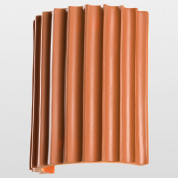 настенный накладной светильник рельефный терракотового оттенка