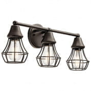 Bayley 3 Light Vanity Light with Edison Bulbs Olde Bronze настенный светильник 37431 Kichler