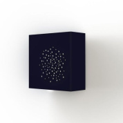 настенный фасадный светильник квадратной формы тёмно-синего цвета