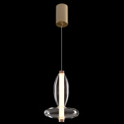 подвесной светильник с прозрачным стеклянным плафоном вытянутой формы