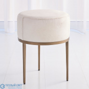 Urban Stool w/Ivory Hair-on-Hide-Antique Brass Global Views стул