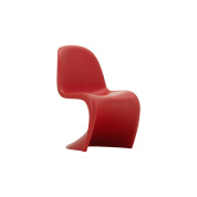21019618 Panton Vitra Детский стул красный изогнутой формы