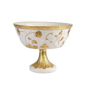 Taormina white & gold footed fruit bowl 0007102-402 чаша, Villari
