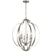 Voleta 27.75" 6 Light Foyer Chandelier Brushed Nickel подвесной светильник 42139NI Kichler