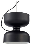 подвесной светильник с цилиндрическим корпусом и матовым покрытием чёрного цвета