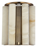 накладной потолочный светильник с цилиндрами из оникса на золотом основании