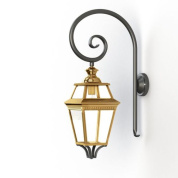 настенное бра латунного цвета с прозрачным плафоном