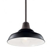 Pier 1 Light 12" Convertible Pendant Black уличный подвесной светильник 49992BK Kichler