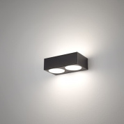 04104NRXXXXXX Elesi luce Dado AP M минималистичный настенный светильник на два плафона чёрный