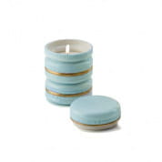 Chantilly baby macarons scented candle - aquamarine & gold ароматическая свеча, Villari