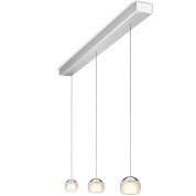 подвесной светильник с прозрачными и белыми шарами