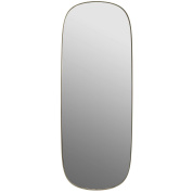 настенное зеркало прямоугольное коричневато серое