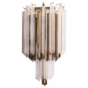 накладной светильник цилиндрической формы из металлических панелей золотого цвета