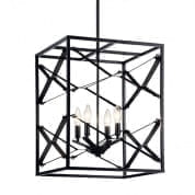 Sevan 4 Light Foyer Pendant Black подвесной светильник 52141BK Kichler