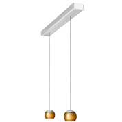 подвесной светильник с янтарным плафоном в центре