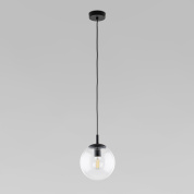 подвесной светильник с прозрачным стеклянным плафоном шарообразной формы