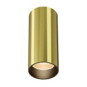 потолочный светильник латунного цвета с гладким цилиндрическим корпусом