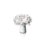 настольный светильник аккумуляторный дымчатый с лепестковым плафоном