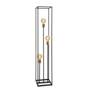 торшер с тремя лампами на вертикальной металлической раме