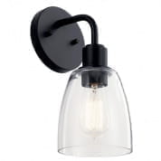 Meller 11" 1 Light Wall Sconce with Clear Glass Black настенный светильник 55100BK Kichler