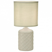 настольная лампа с цилиндрическим текстильным абажуром