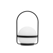 портативный светильник с округлым плафоном и ручкой для переноски